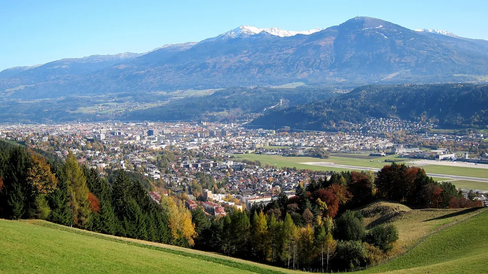 Innsbruck and the surrounding Alpine landscape, Austria
