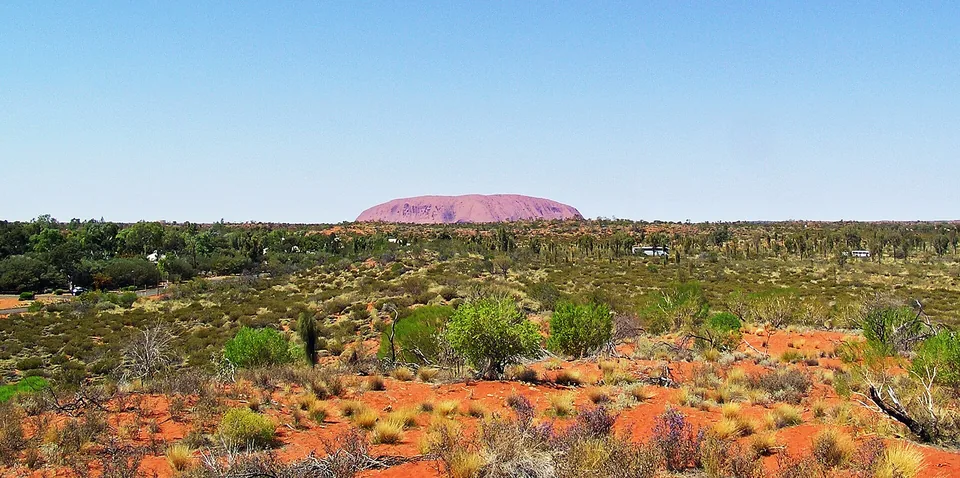 Uluru viewed from a distance, Australia