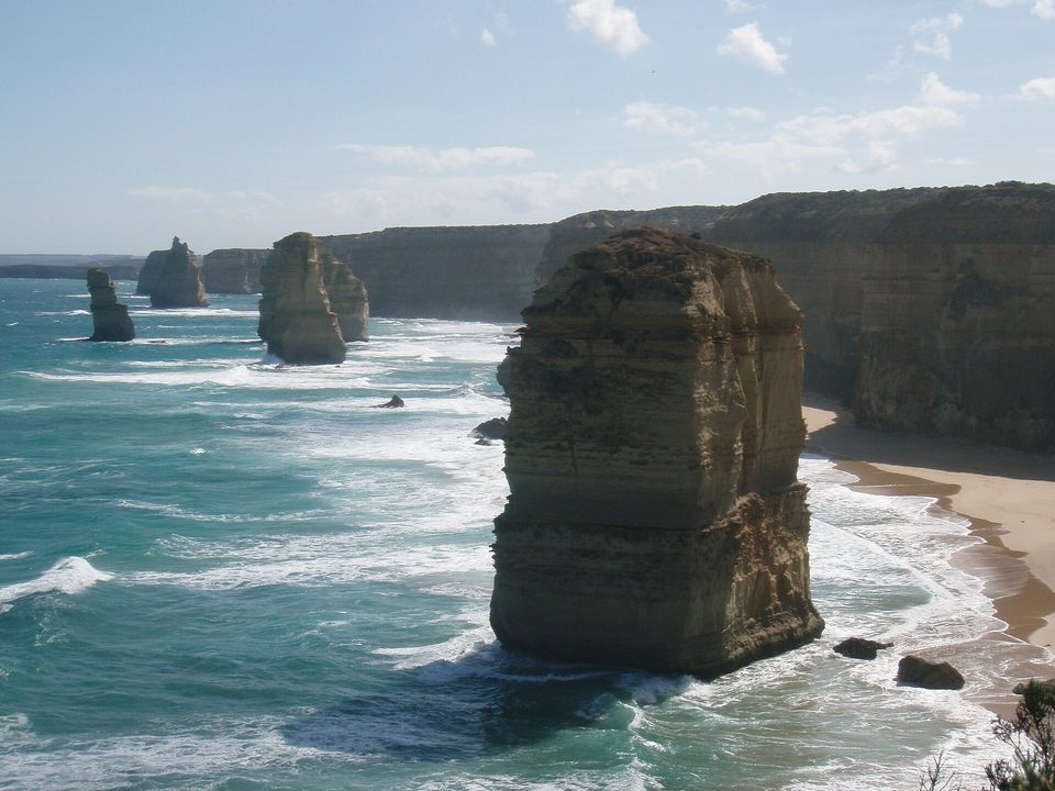 Limestone sea stacks of the Twelve Apostles, Victoria, Australia
